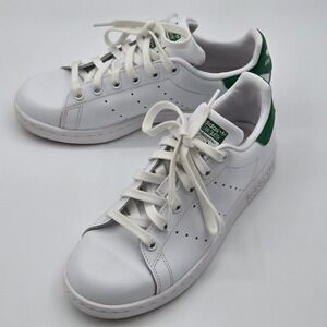 Adidas Stan Smith White Green Leather Sneakers Shoes Unisex US 5.5